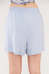Yacamim Light Blue Viscolinho Shorts H5