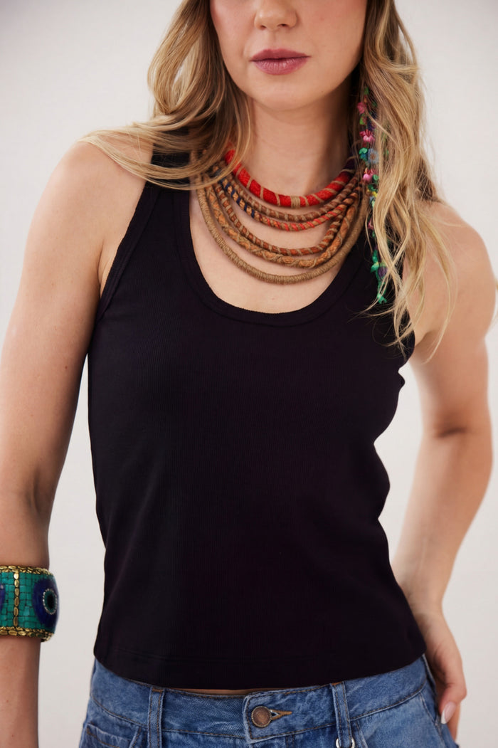 Handmade Colorful Rope Necklace Yacamim #878