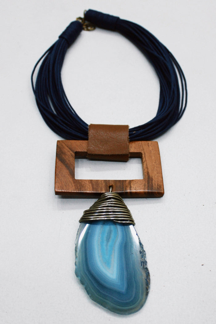 Handcrafted Yacamim Agate Stone Necklace #533