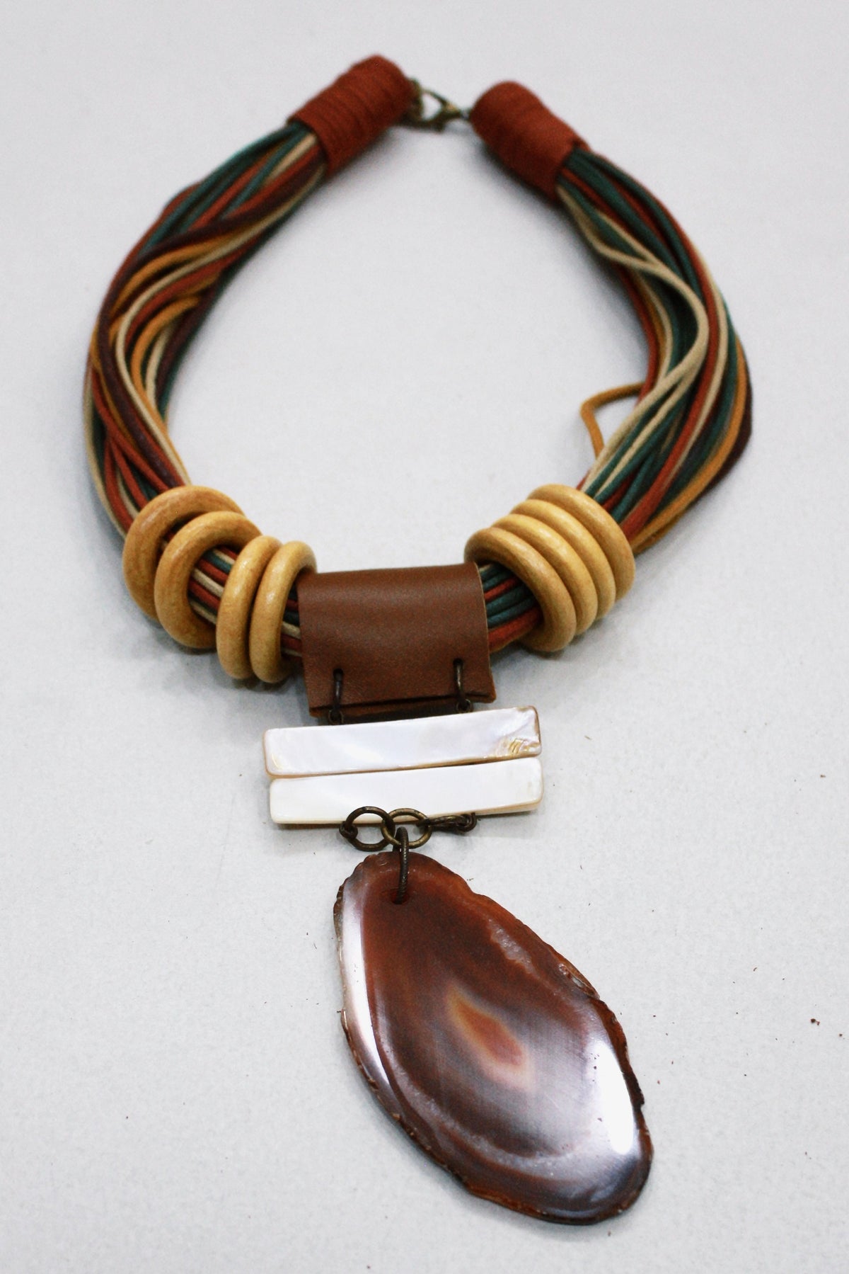 Handmade Necklace with Agate Stone Yacamim #534