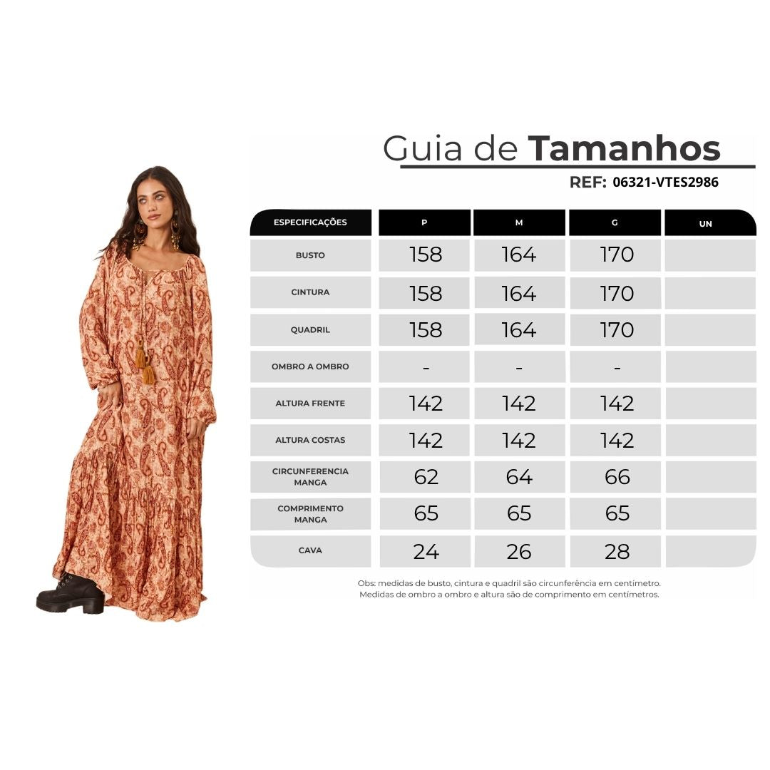Paisley Lurex Long Dress Earth Tones Yacamim E21