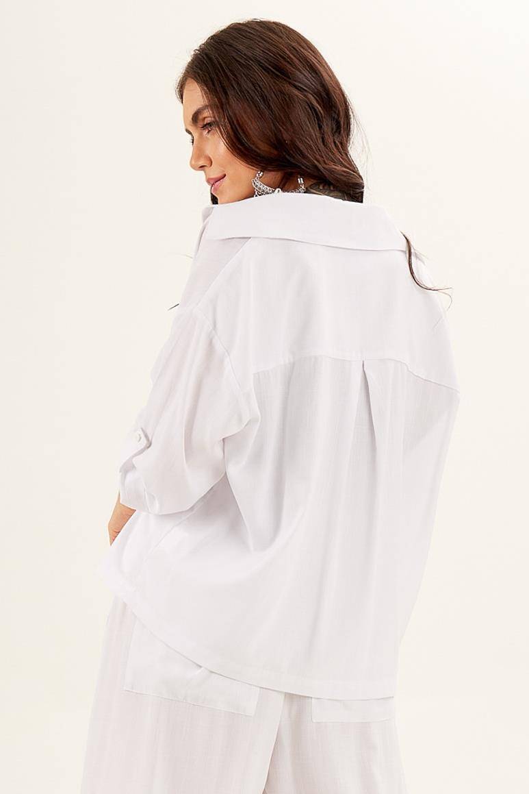 Yacamim Basic 3/4 Sleeve White Shirt