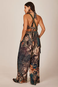 Yacamim A28 Digital Print Palazzo Knit Pants