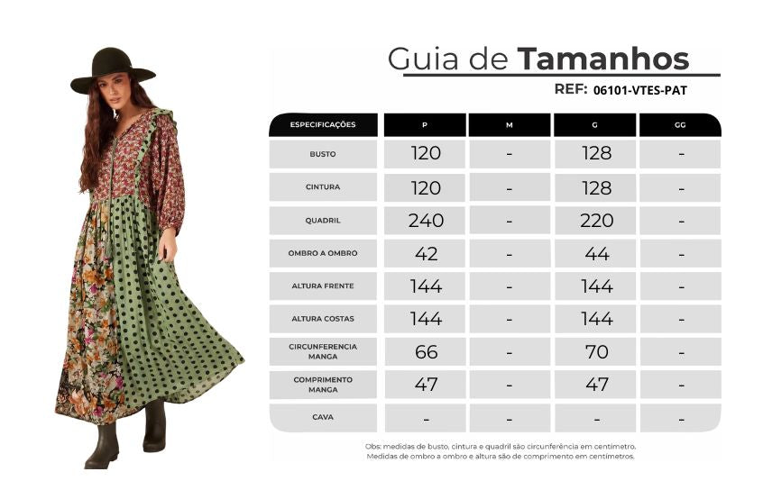 Vestido Longo Amplo Verde Patchwork Yacamim E1