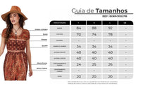 Cropped Com Mangas Curtas Terracota Estampa Paisley Yacamim A5