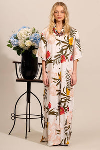 Yacamim Long Shirt with Side Slits Printed M3