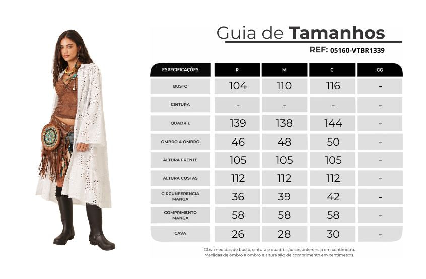 Vestido Midi Broderie Com Mangas Flare Branco Yacamim D12