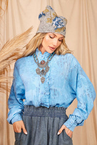Blue Yacamim Long-Sleeve Shirt