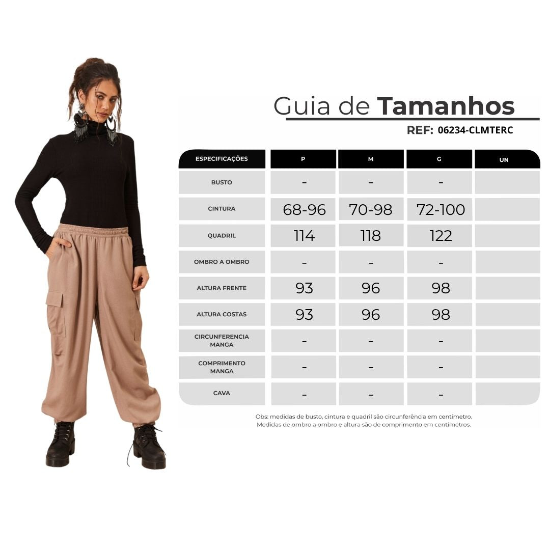 Calça Cargo De Viscolinho Com Bolsos Marrom Claro Yacamim R9