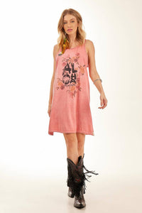 Yacamim Pink Racerback Short Dress