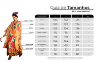 Kimono Longo Com Faixa Laranja Estampado Yacamim J5 Mex