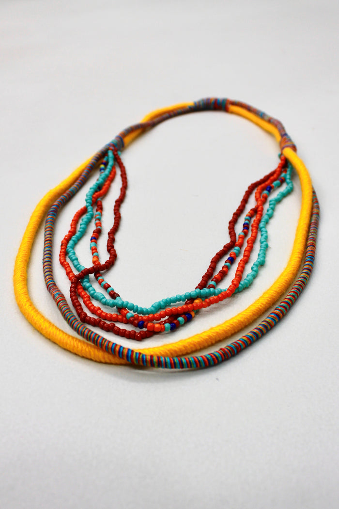 Handcrafted Colorful Rope Necklace Yacamim #371