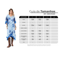 Light Blue V-Neck Midi Kaftan Patchwork Yacamim J10