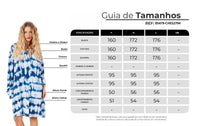 Chemise Ampla Manga Longa Azul Tie Dye Digital Love Yacamim N9 Paris
