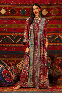 Yacamim Long Shirt with Puffy Sleeves and Paisley Print