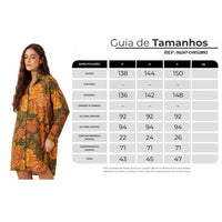 Chemise Amplo Estampado Ouro Preto Yacamim T6