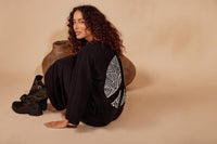 Black Midi Dress With Exclusive Yacamim Back Print