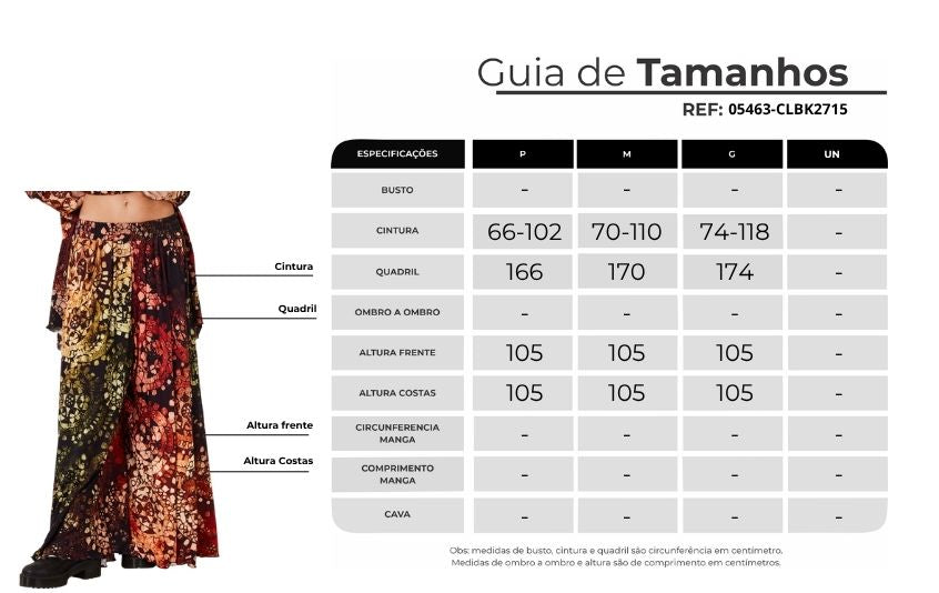 Calça Pantalona Estampa Digital De Batik Yacamim I8