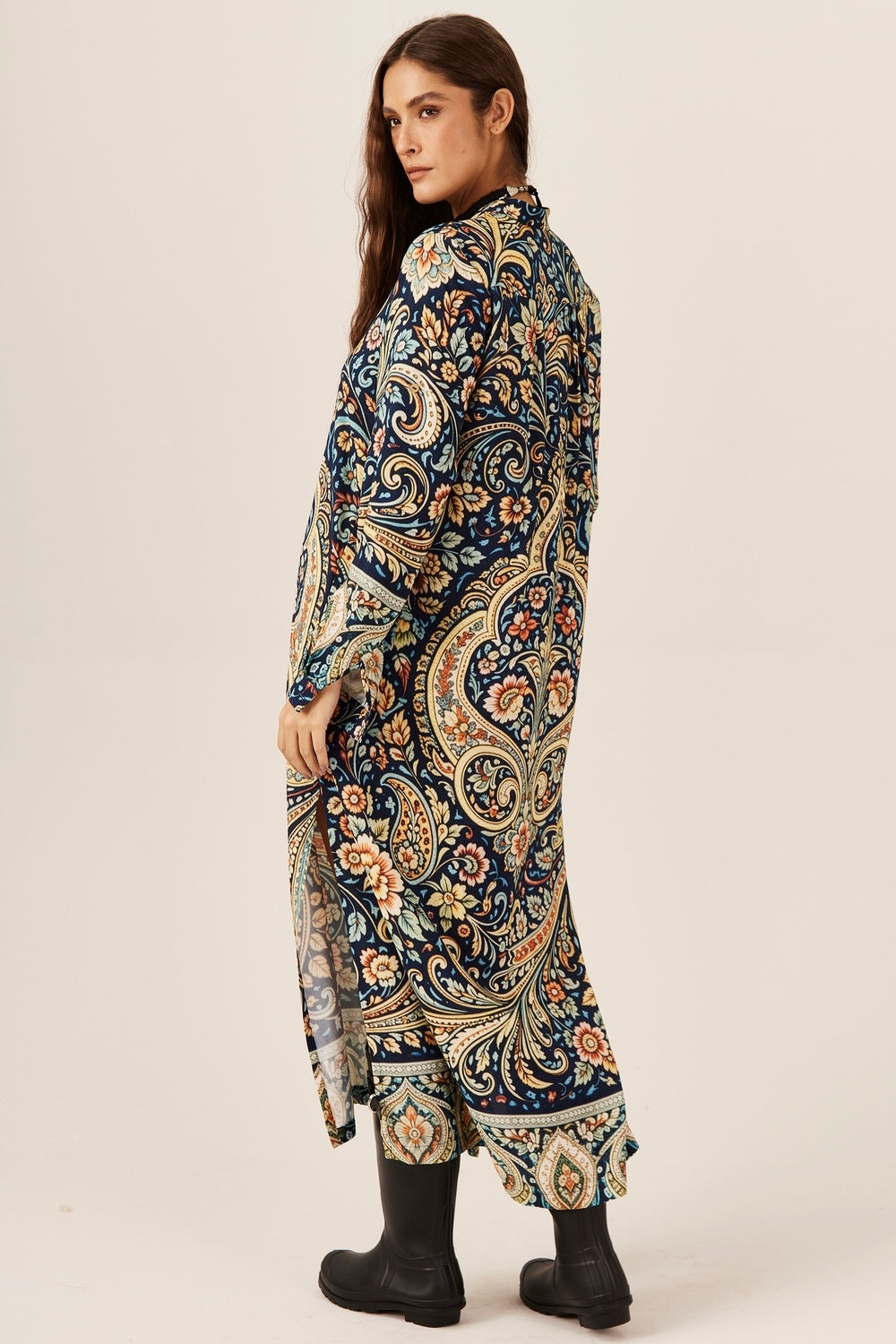 Yacamim Paisley Print Midi Shirt P1