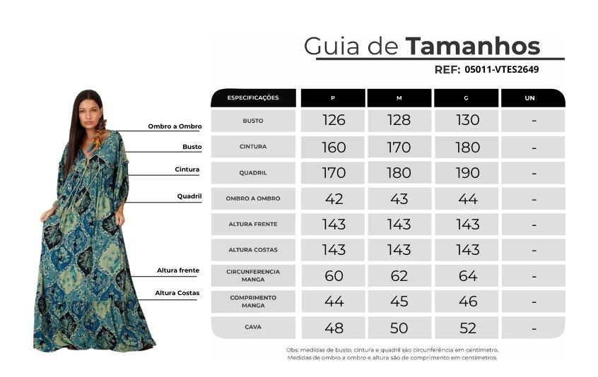 Long Dress with Puffed Sleeves Green Printed Yacamim C11