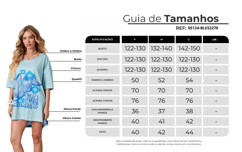 Basic Blue T-shirt Pira Omomba'e Yacamim K5 Collection