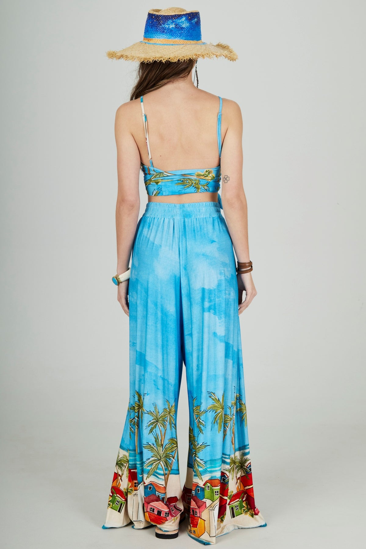 Yacamim Q10 Light Blue Baiana Palazzo Pants