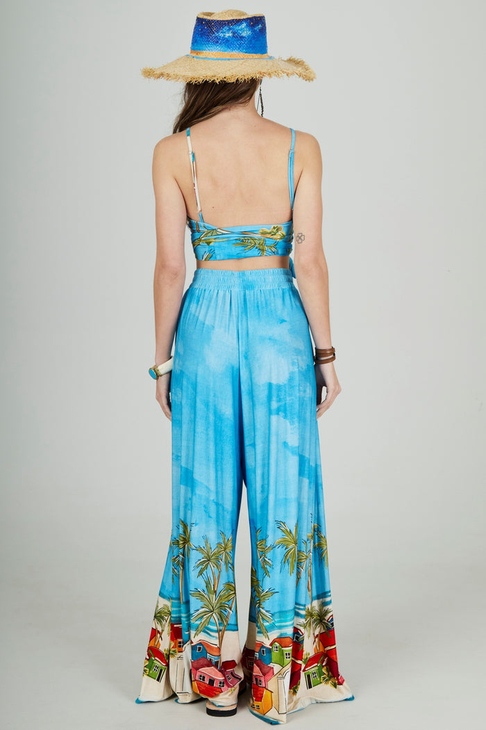 Yacamim Q10 Light Blue Baiana Palazzo Pants