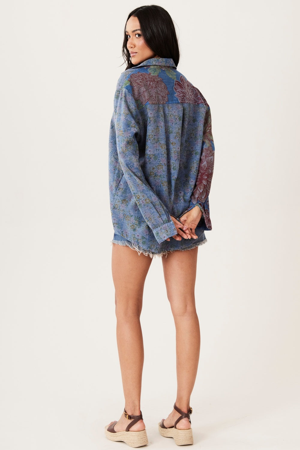 Tiradentes Dark Blue Embroidered Printed Yacamim Shirt A22