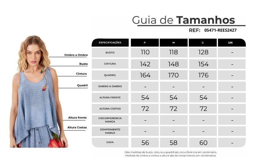 Yacamim Blue Mullet Tank Top A35