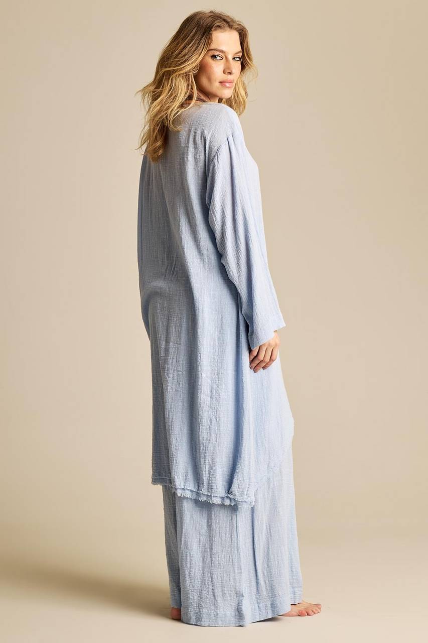 Yacamim Light Blue Palazzo Pants A30