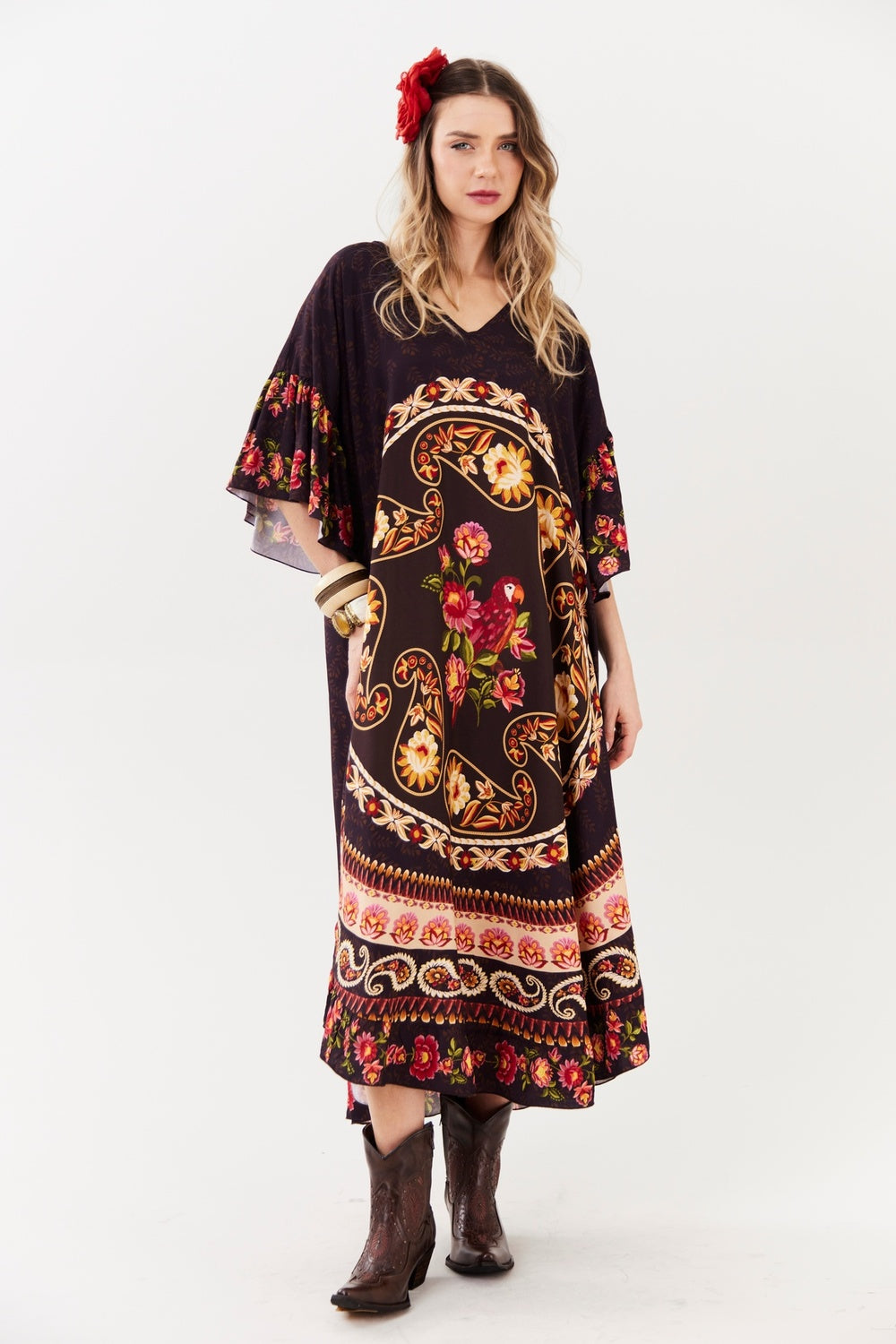 Yacamim E19 Wide Midi Dress