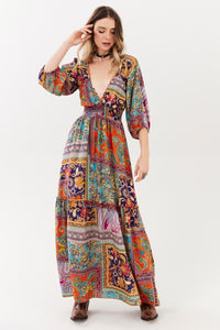 Long Paisley Print Yacamim Dress D17