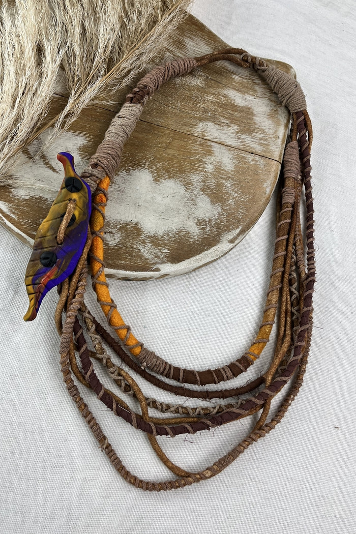 Yacamim #50 Handmade Brown Rope Necklace