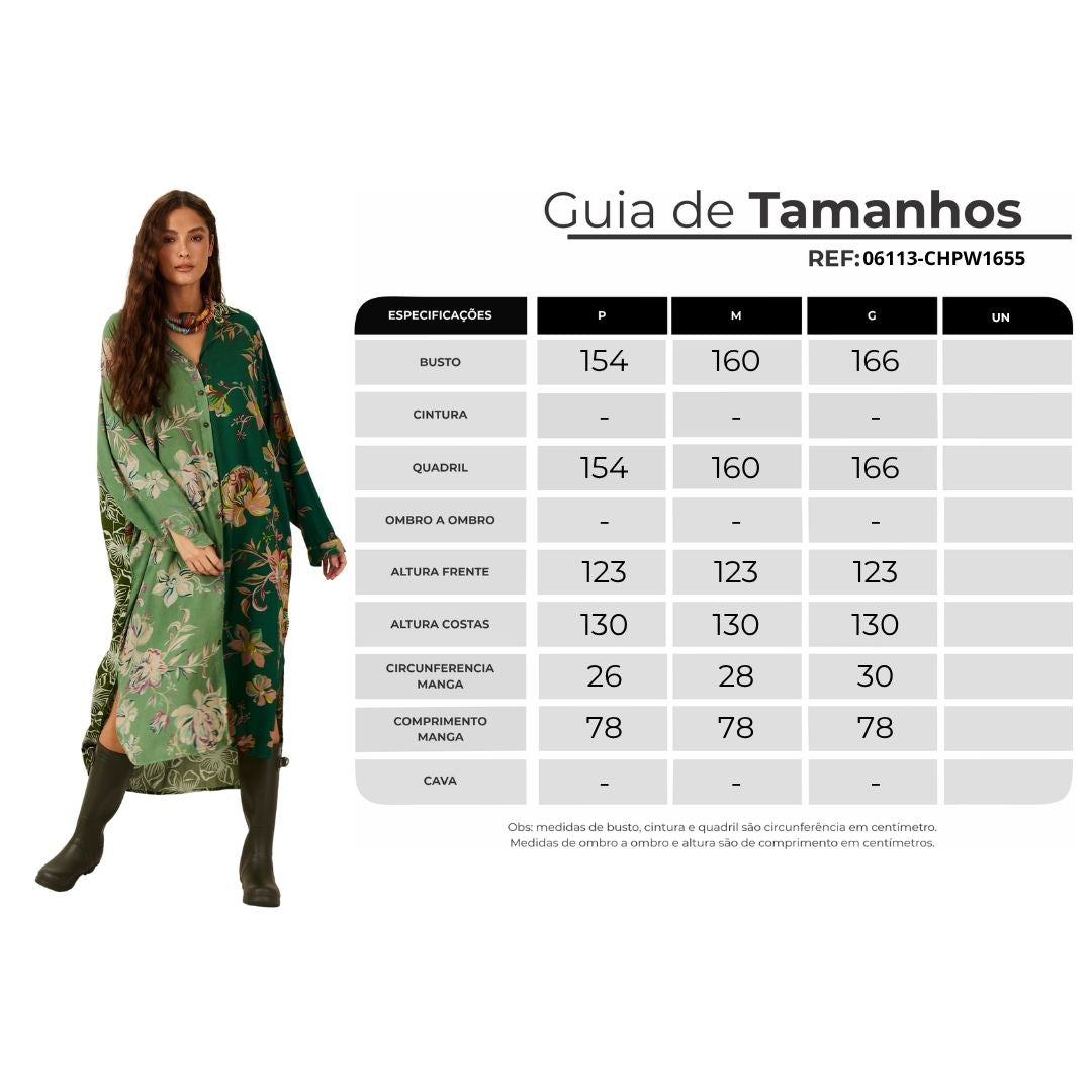 Yacamim N5 Green Patchwork Midi Shirt