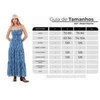 Yacamim E5 Blue Paisley Print Long Dress