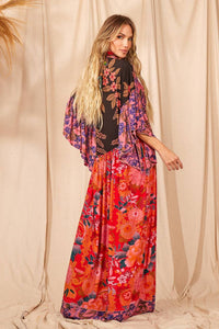 Yacamim Long Shirt Dress with Rose Patchwork