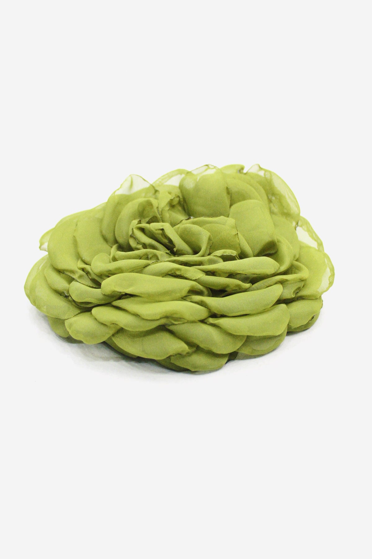 Yacamim Green Tulle Flower Hair Clip #439