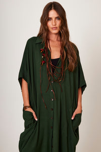 Dark Green Yacamim Long Shirt N8