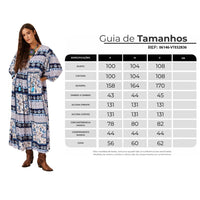 Yacamim C8 Geometric Blue and White Midi Dress