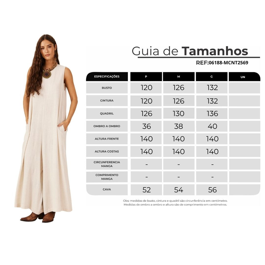Yacamim Women's Beige Long Wide-Leg Jumpsuit with Pockets O3