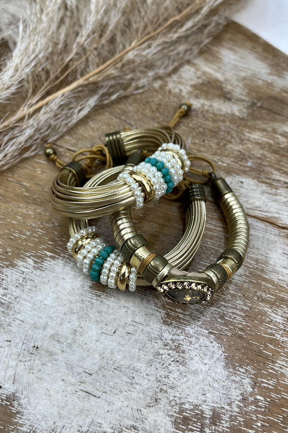 Yacamim Golden Thread Bracelet Kit With Beads #56