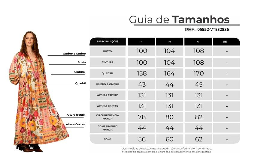 Vestido Midi Amplo Estampado Yacamim D25