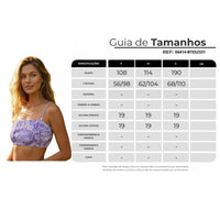 Top Bandeau with Straps Lilac Printed Yacamim F7