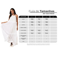 Yacamim Women's White Wide Long Dress With Straps, Lace, And Ruffles C21