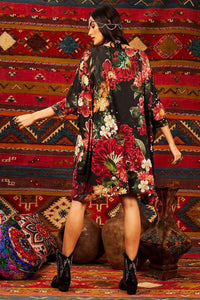 Loose Tunic 3/4 Sleeves Exclusive Print Peace Love Yacamim