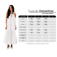 Yacamim D28 White Broderie Long Strappy Dress