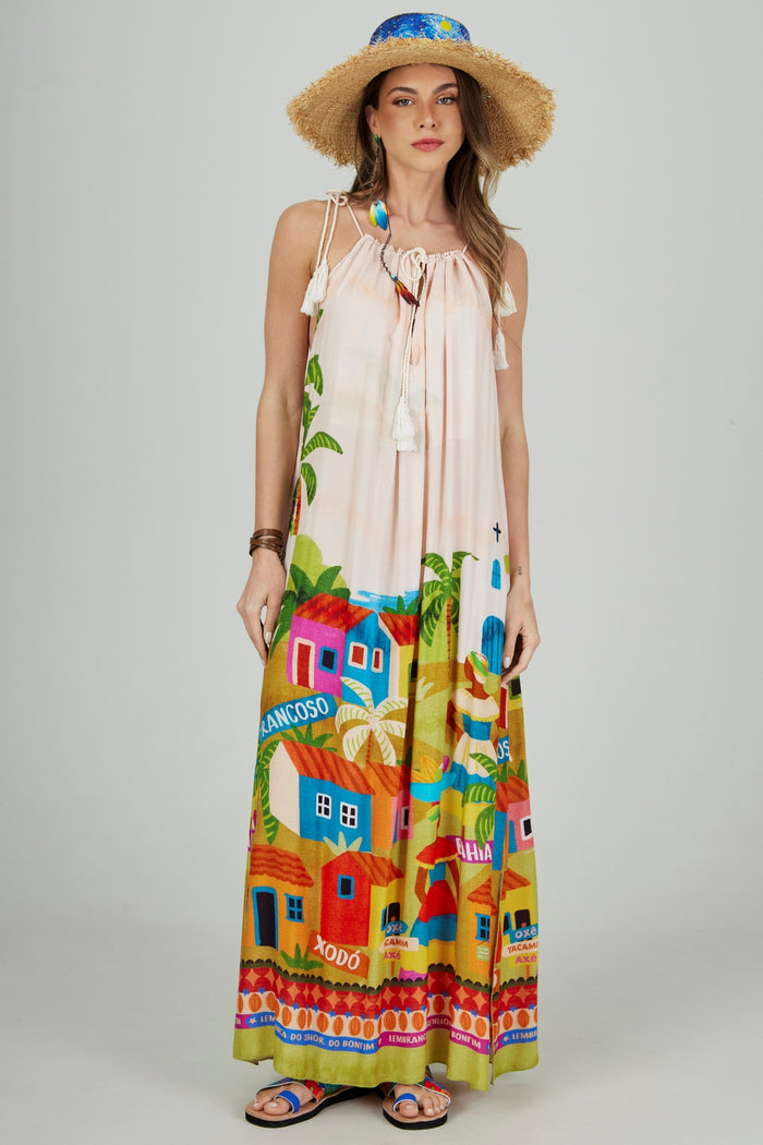 Oxê Bahêa Yacamim Collection Long Cord Strap Dress Q1