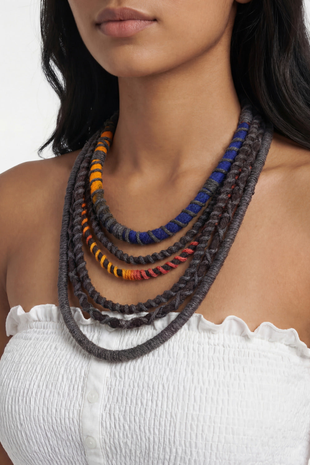Handmade Yacamim Colorful Rope Necklace #996