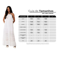 Yacamim E10 White Long Strap Dress with Lace