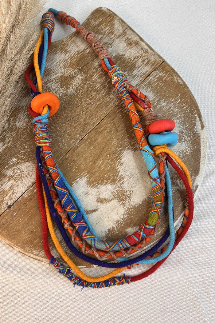 Yacamim #308 Handcrafted Colorful Rope Necklace